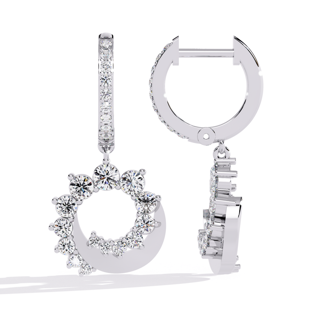 Lunar Glow Gold Hoop Earrings