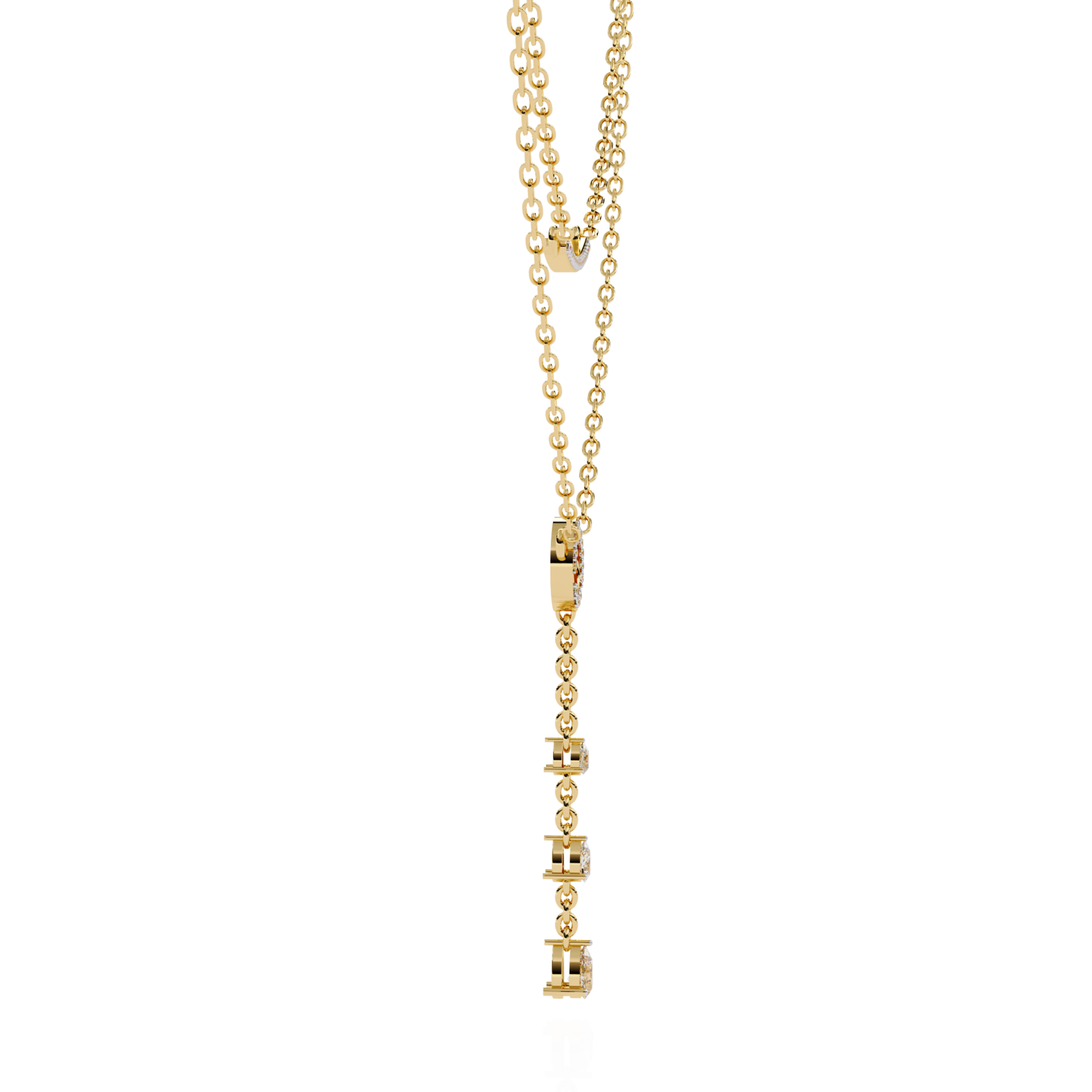 Elegant Layered Gold Diamond Necklace