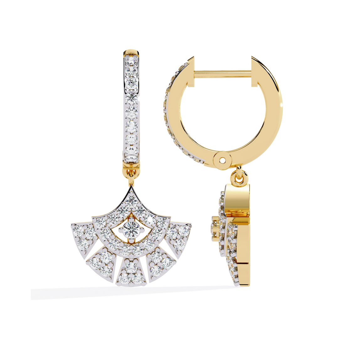 Radiant Royale Diamond Hoop Earrings