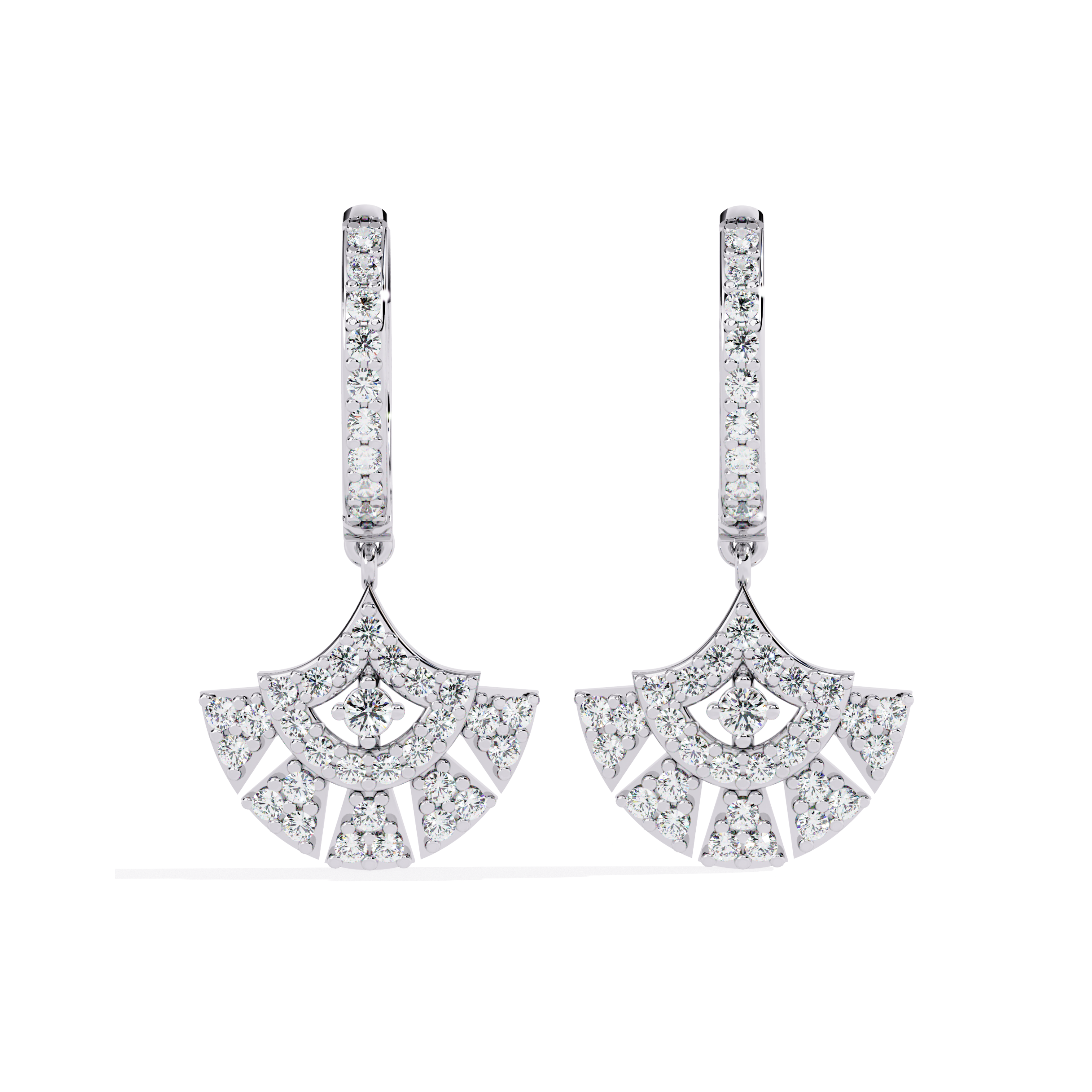 Radiant Royale Diamond Hoop Earrings