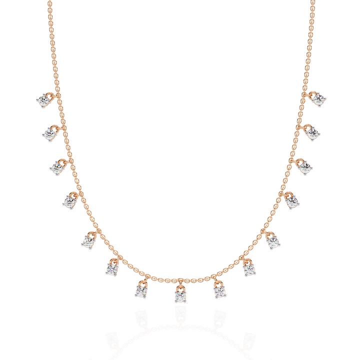 Delicate Choker with Opal Charm Drops