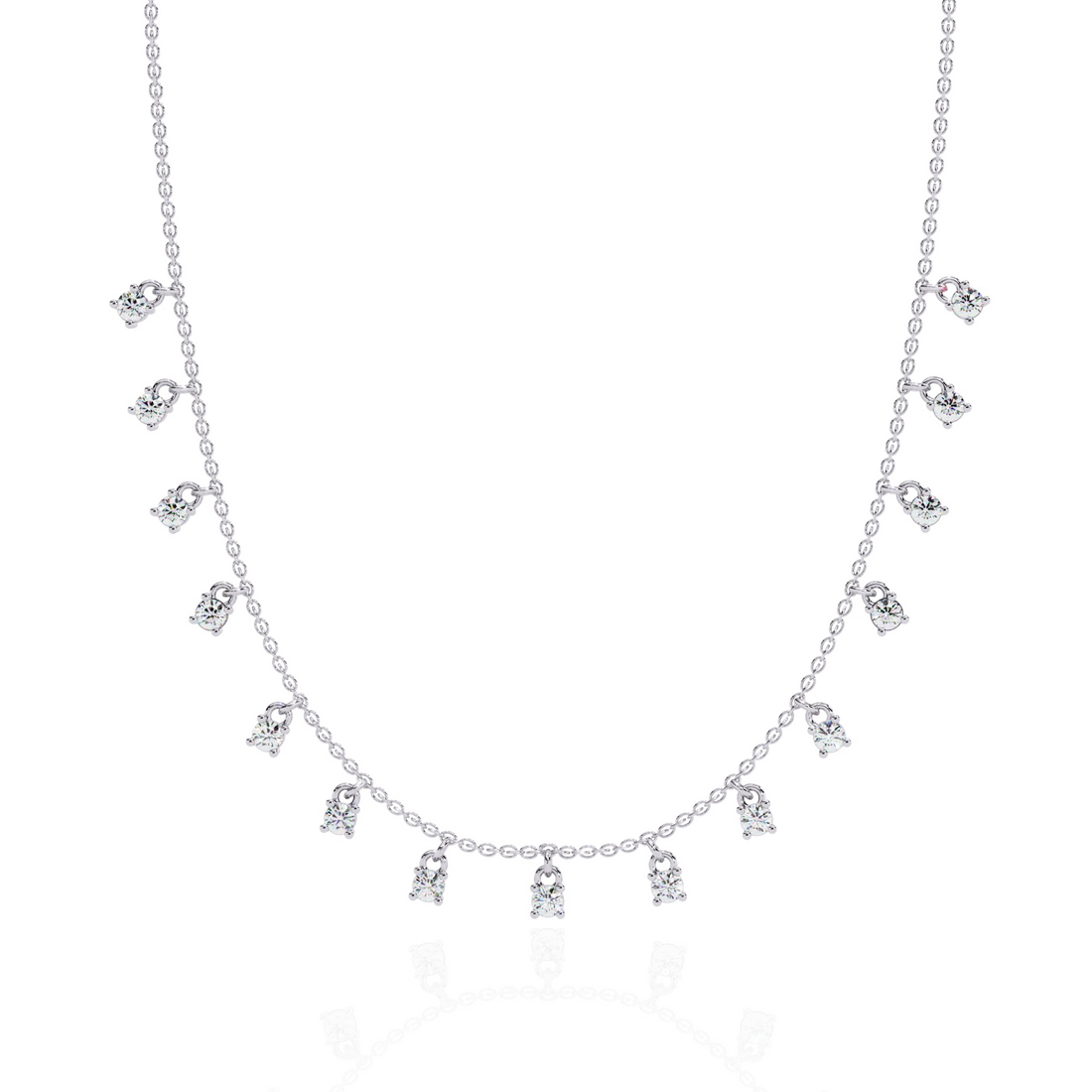 Delicate Choker with Opal Charm Drops