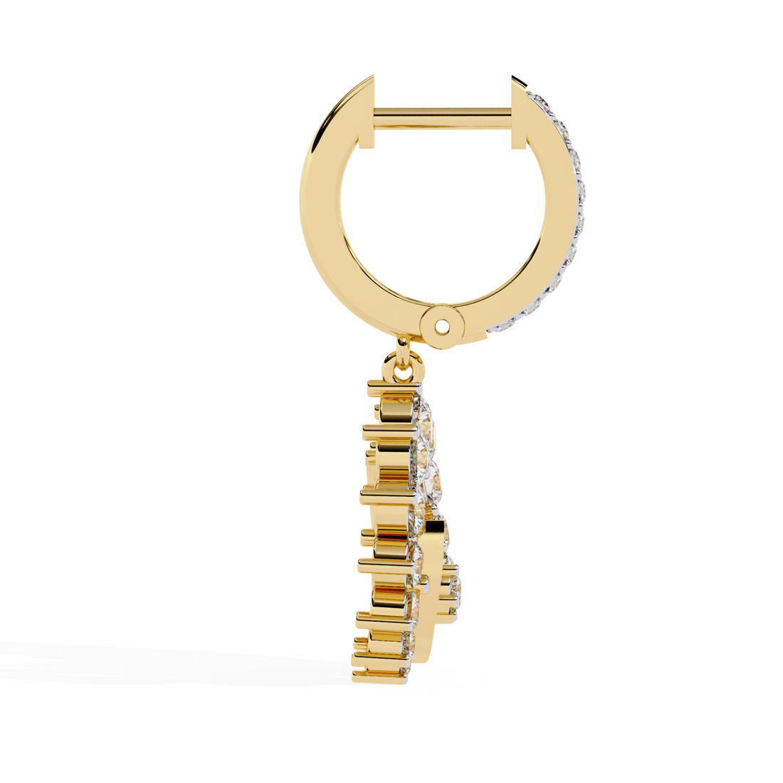 Lunar Glow Gold Hoop Earrings