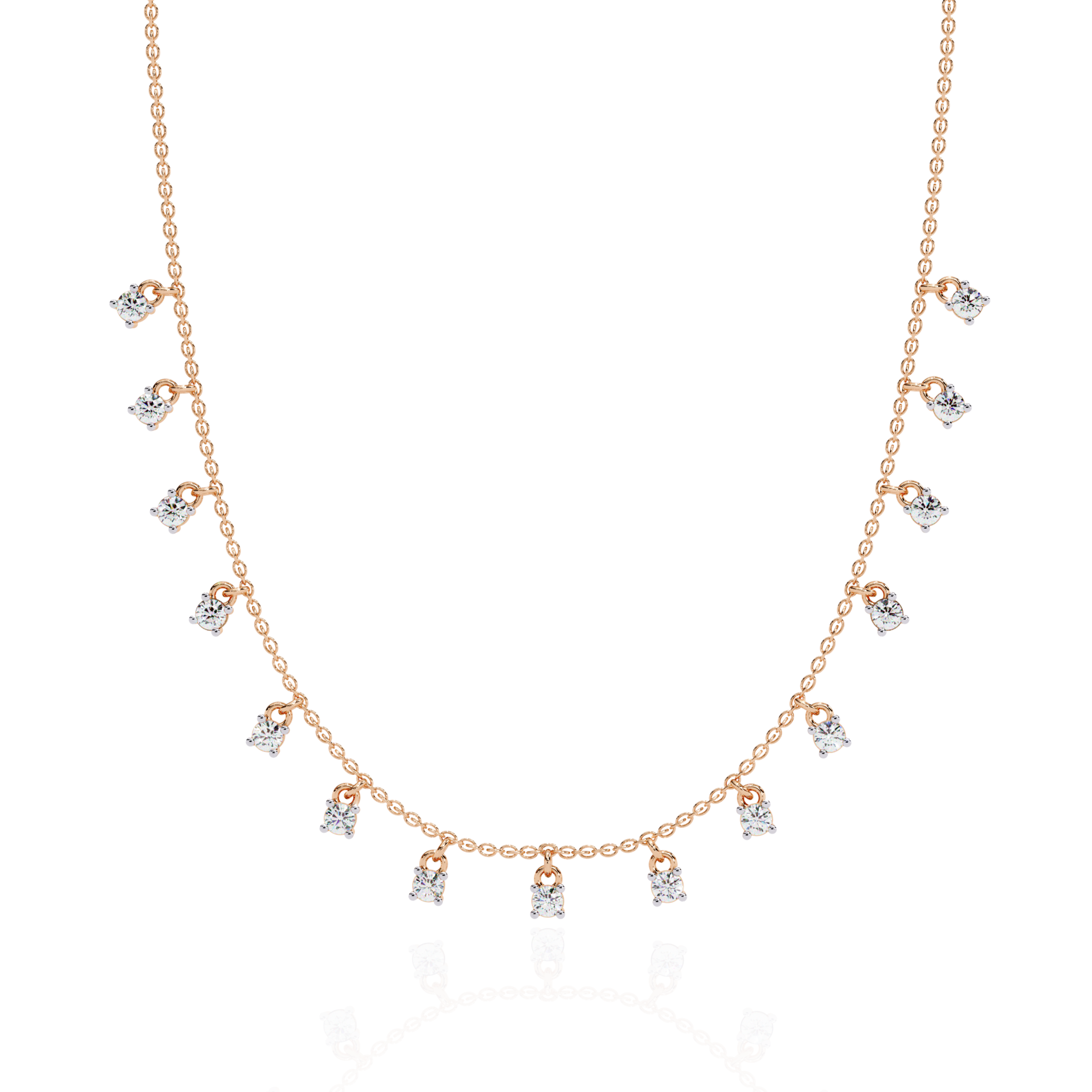 Delicate Choker with Opal Charm Drops