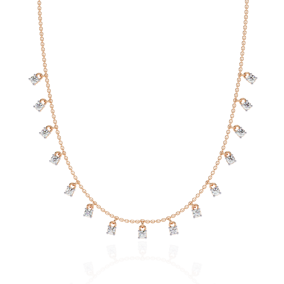 Delicate Choker with Opal Charm Drops