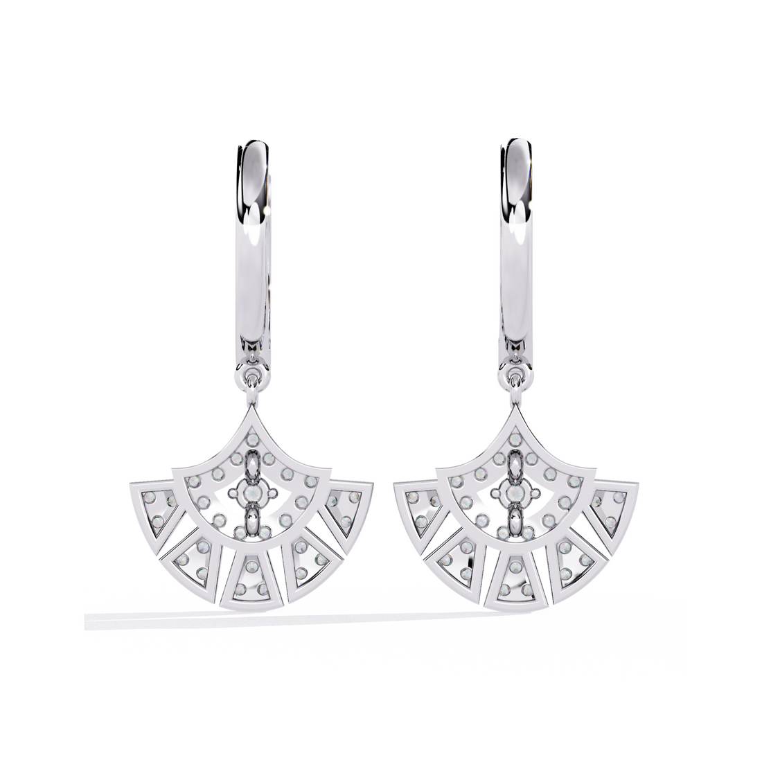 Radiant Royale Diamond Hoop Earrings