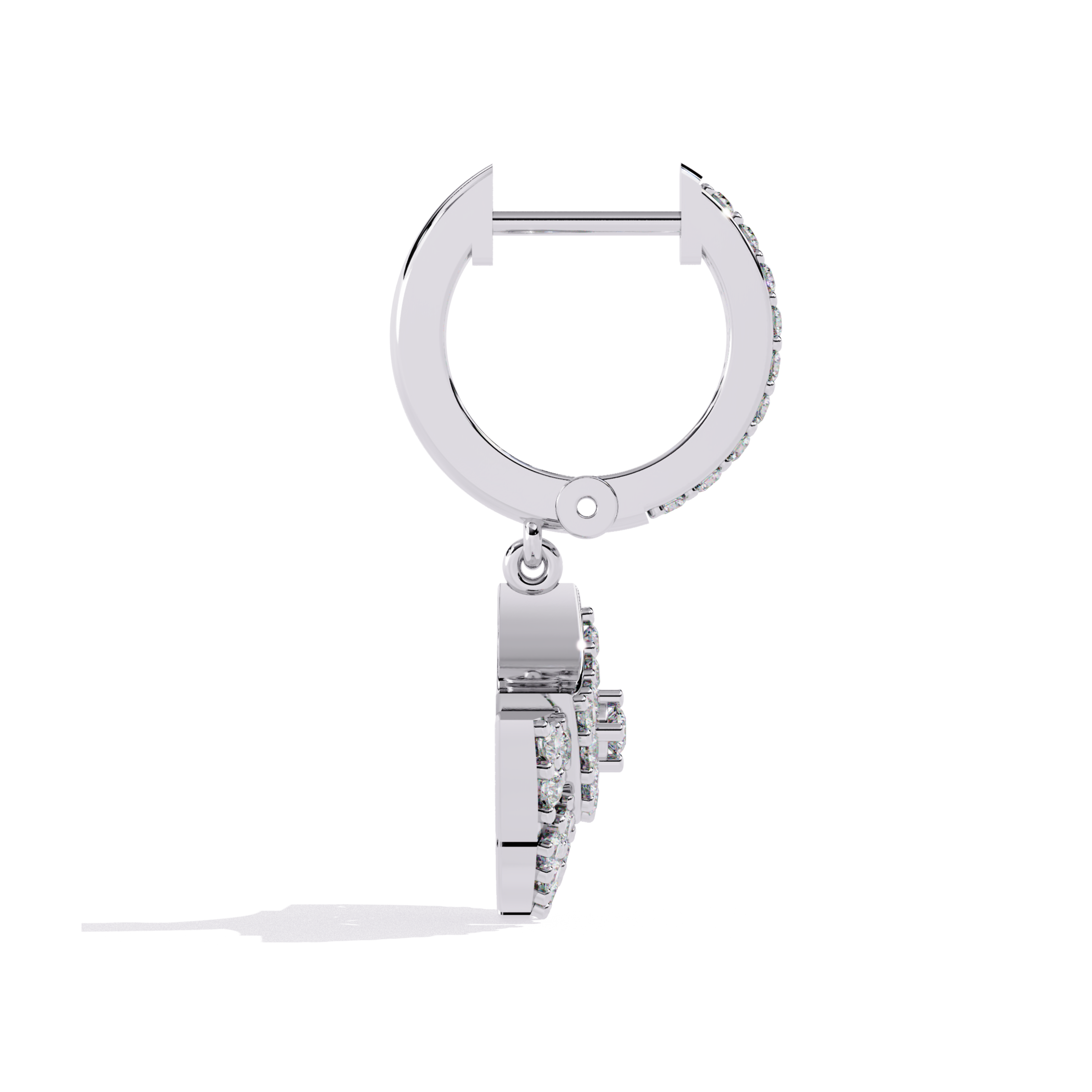 Radiant Royale Diamond Hoop Earrings