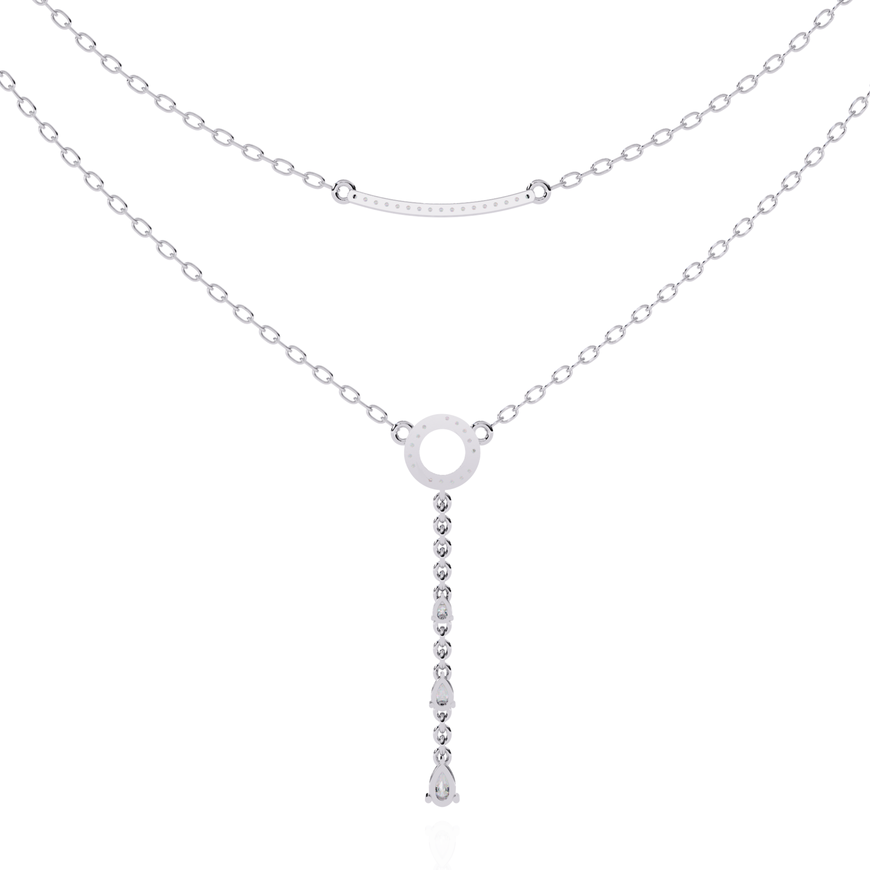 Elegant Layered Gold Diamond Necklace