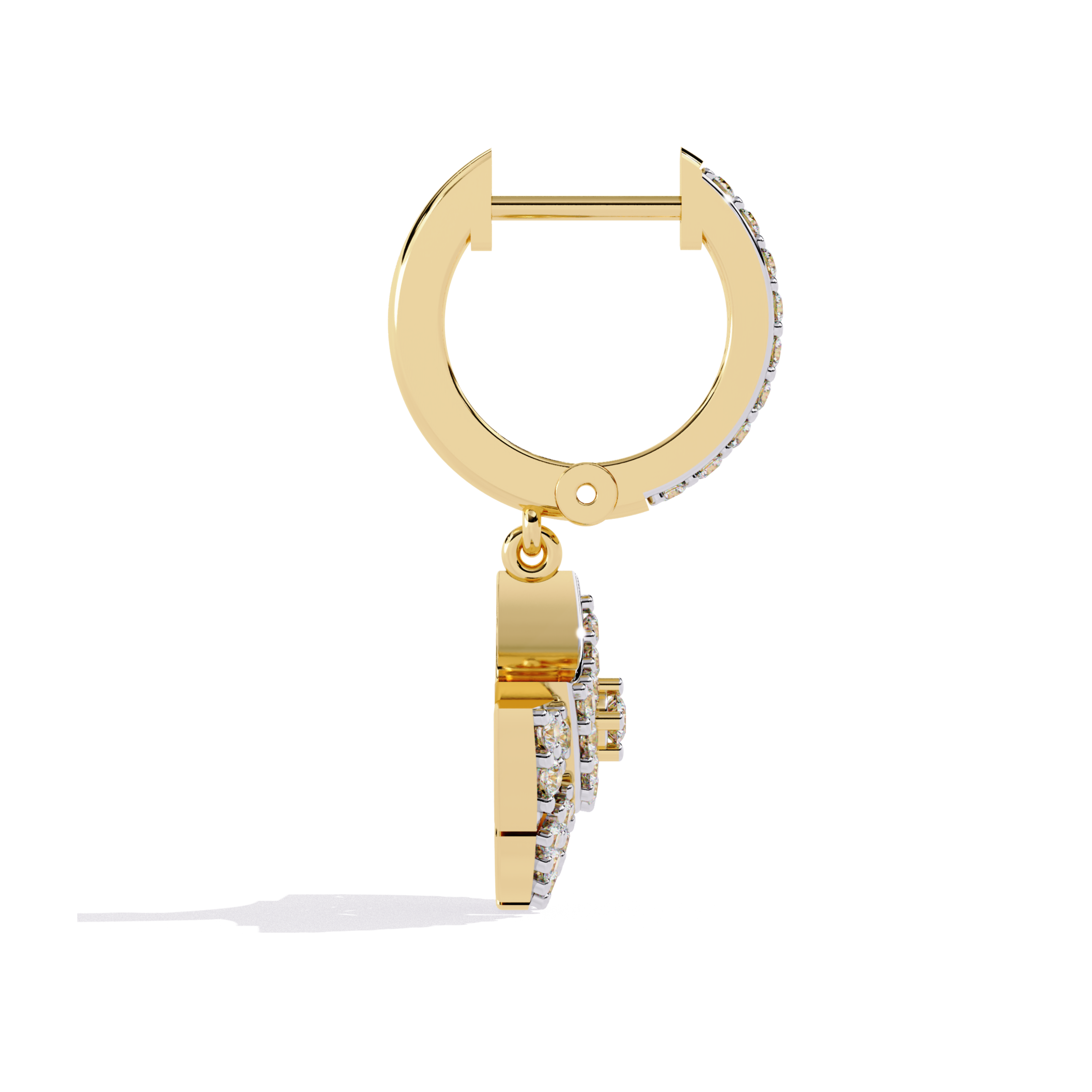 Radiant Royale Diamond Hoop Earrings