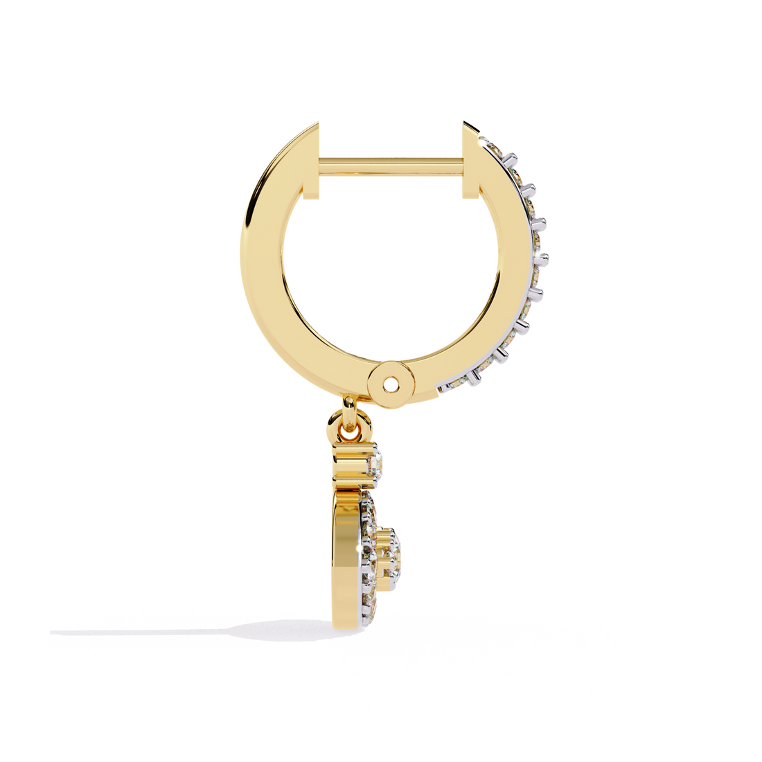 Evil Eye Diamond Hoop Earrings