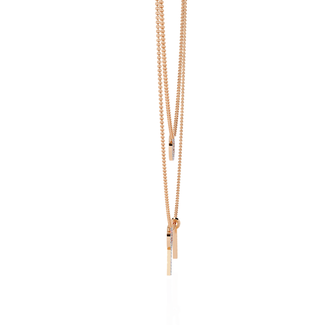Elegant Dual-Layer Necklace with Geometric Accents