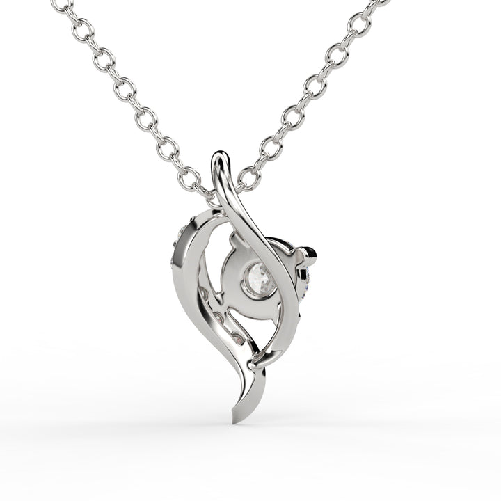 Radiant Swirl Diamond Pendant