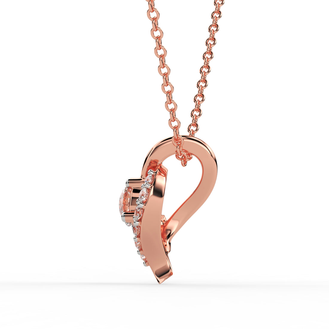 Radiant Swirl Diamond Pendant