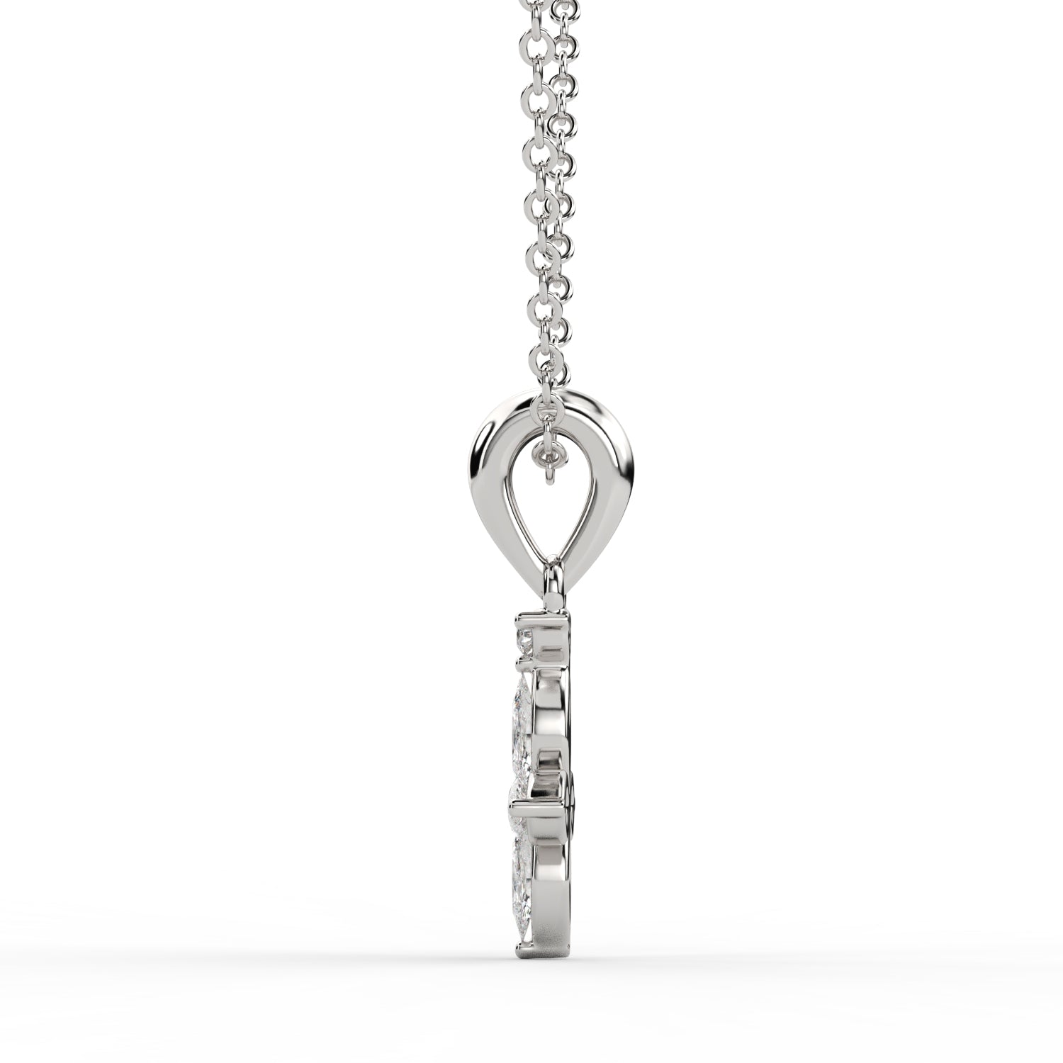 Elegant Diamond Floral Pendant in Gold