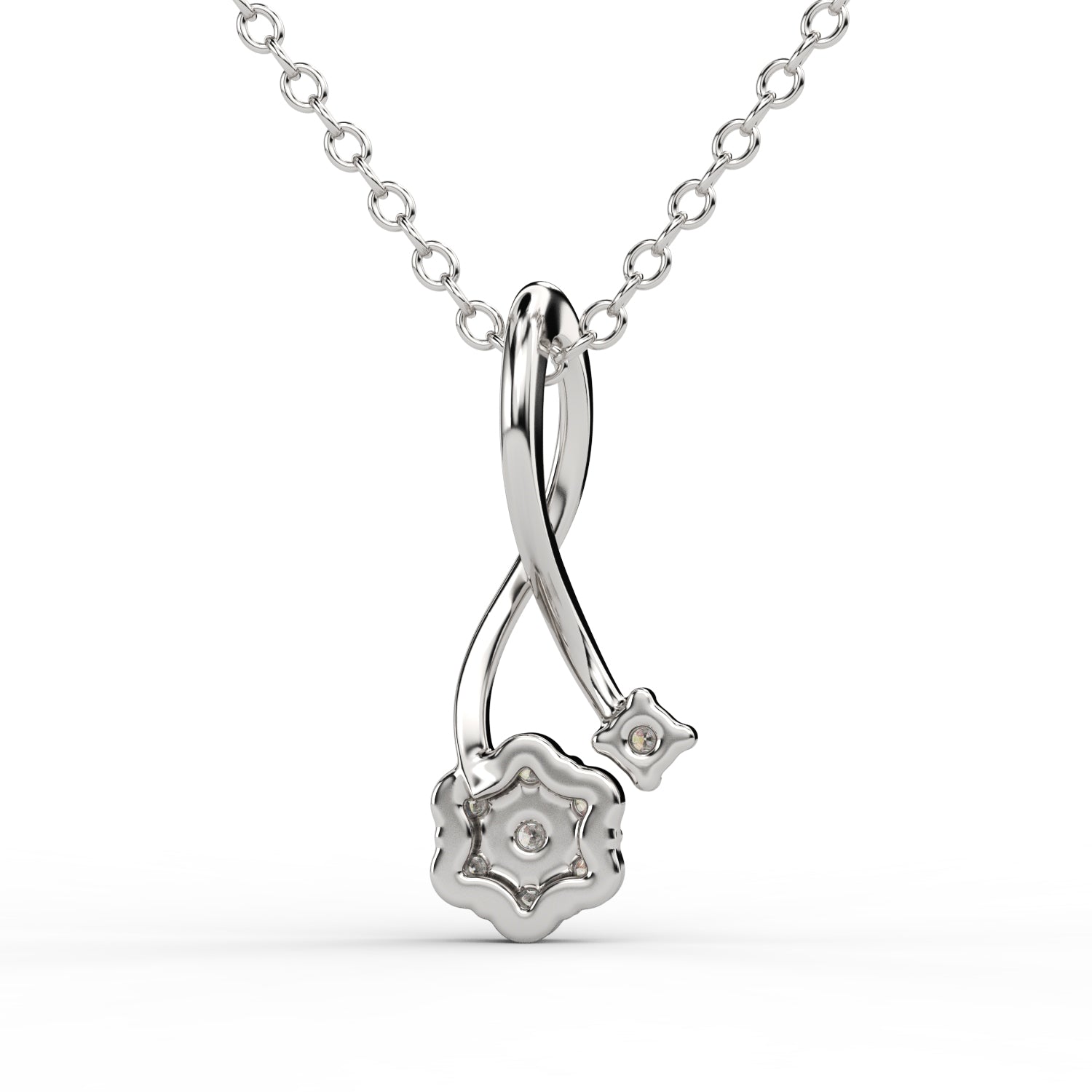 Twilight Blossom Diamond Pendant