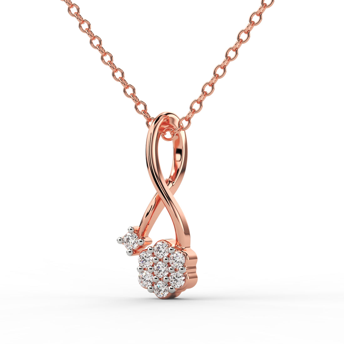 Twilight Blossom Diamond Pendant