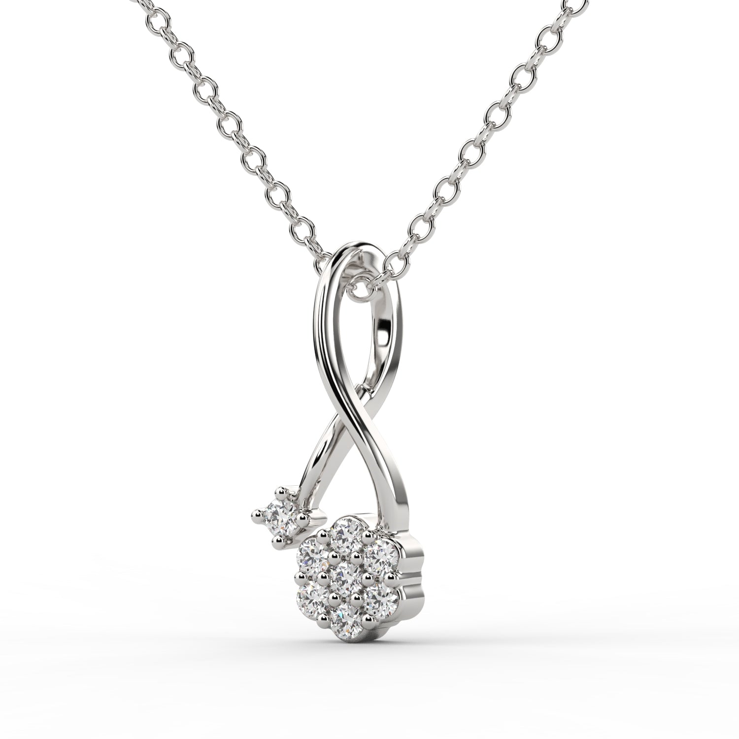 Twilight Blossom Diamond Pendant