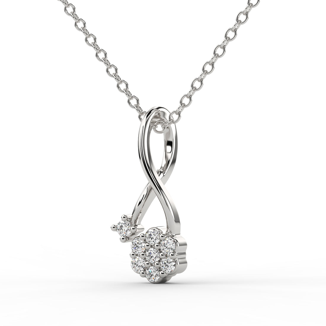 Twilight Blossom Diamond Pendant