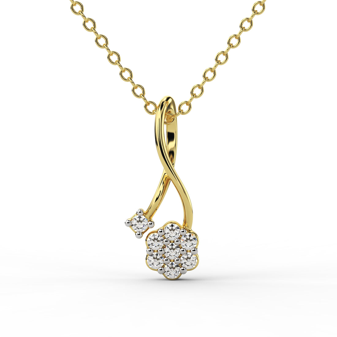Twilight Blossom Diamond Pendant