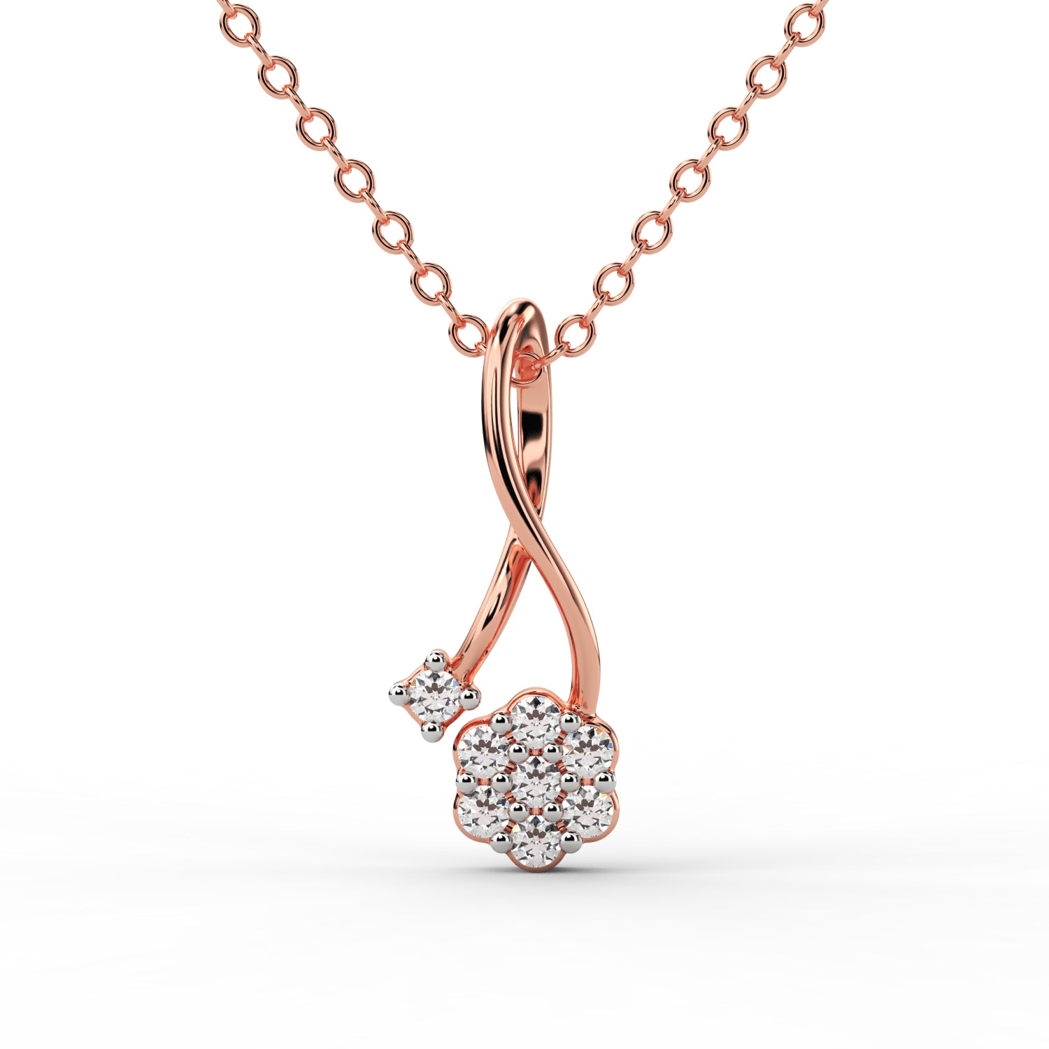 Twilight Blossom Diamond Pendant