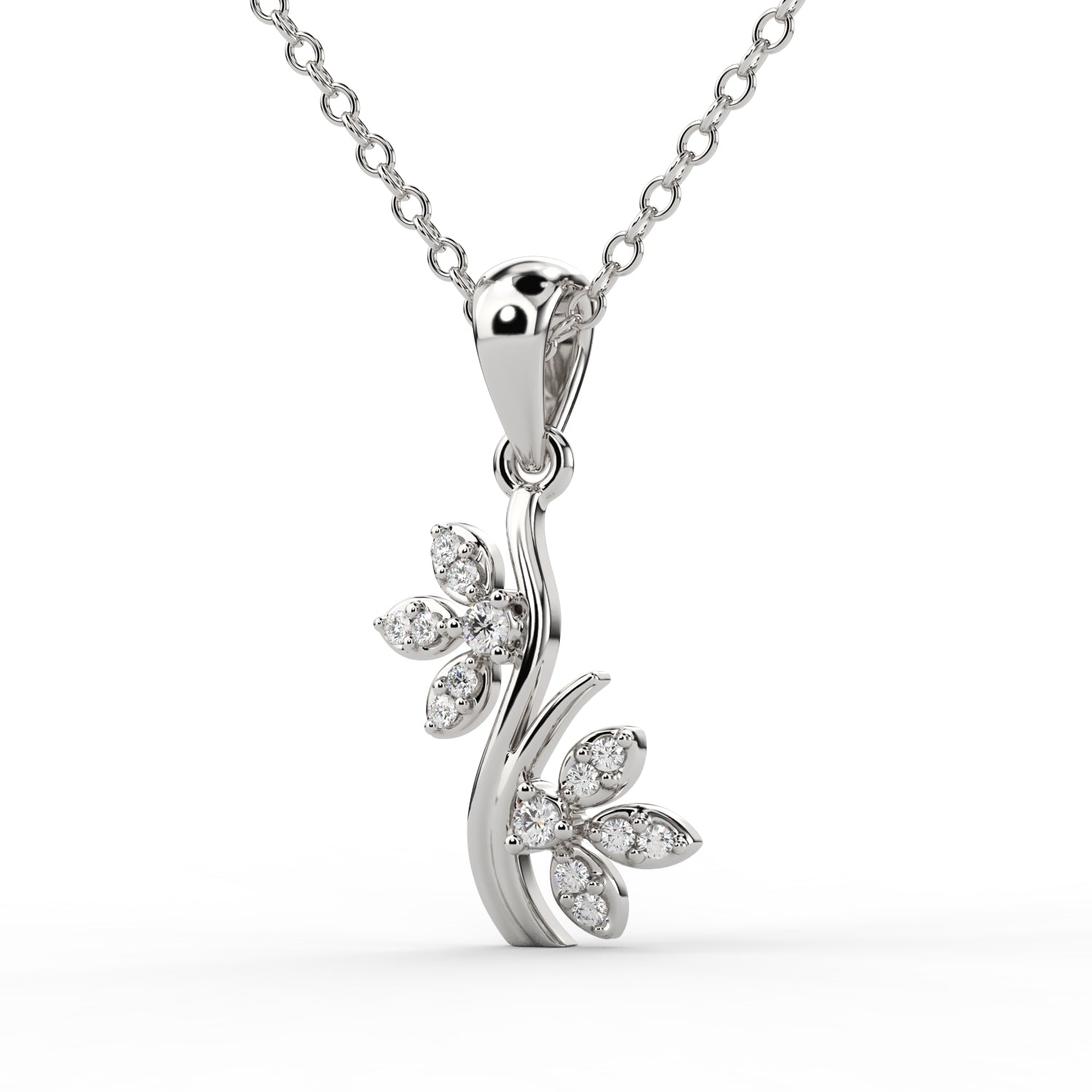 Blossom Elegance Diamond Pendant