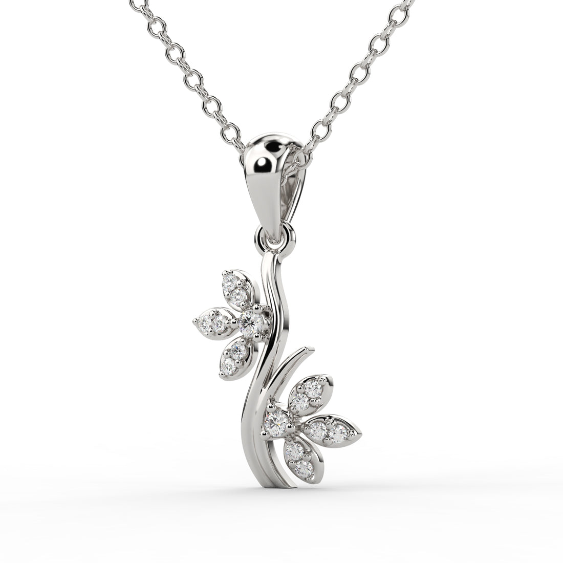 Blossom Elegance Diamond Pendant