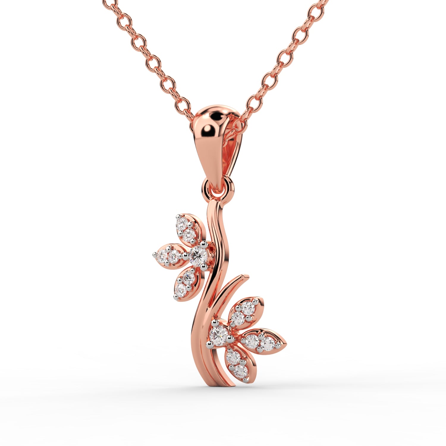Blossom Elegance Diamond Pendant