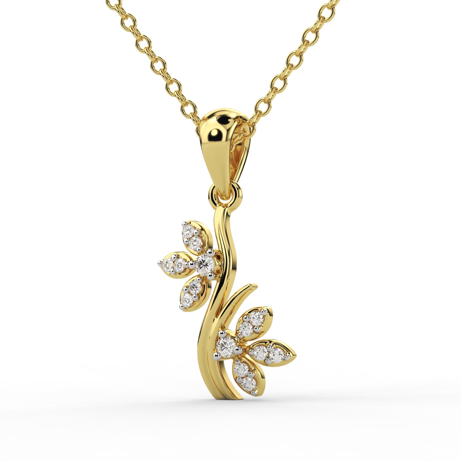 Blossom Elegance Diamond Pendant