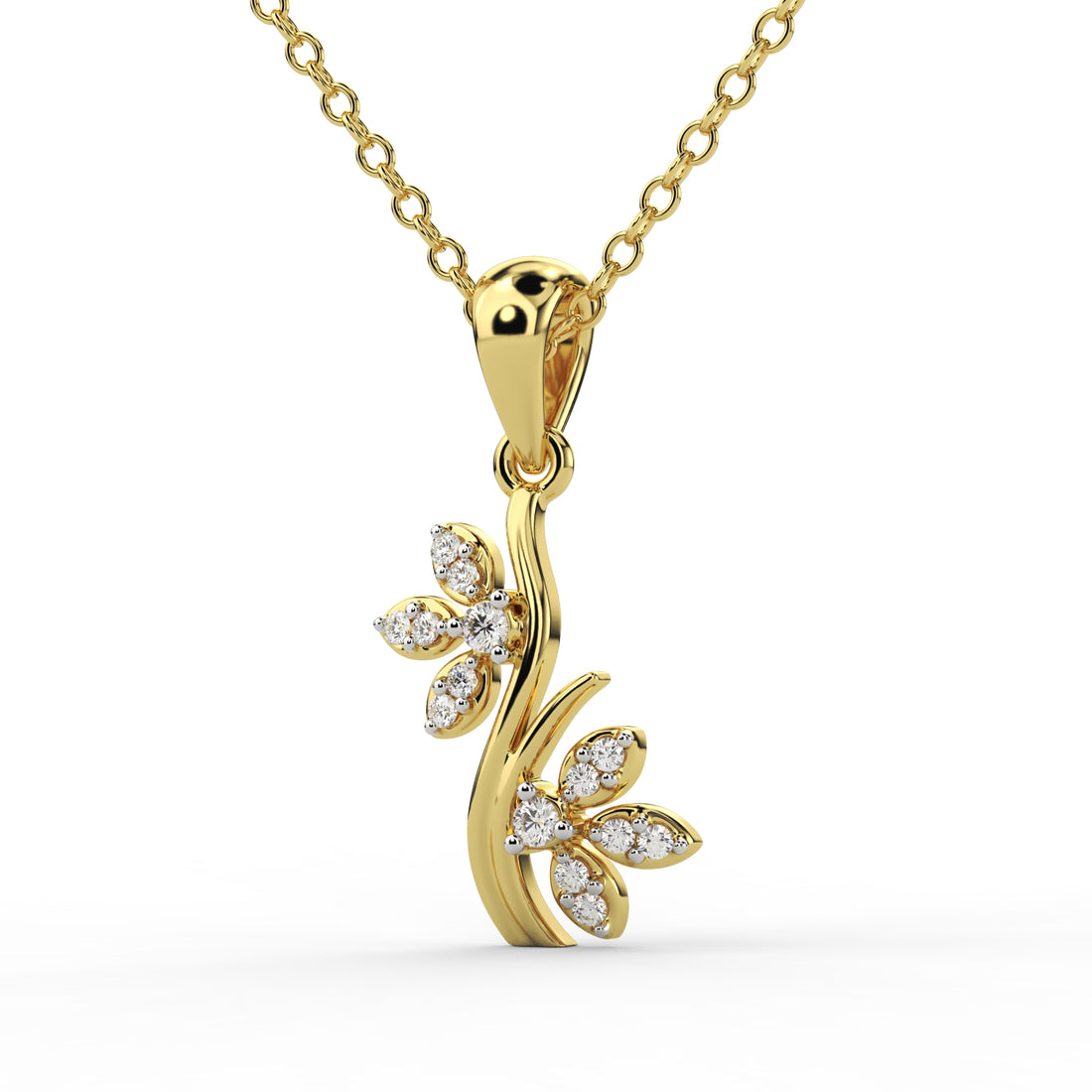 Blossom Elegance Diamond Pendant