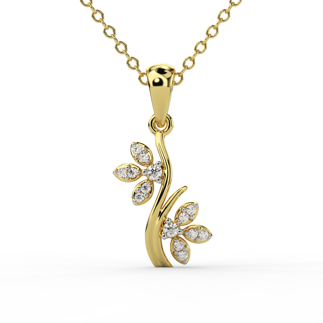 Blossom Elegance Diamond Pendant