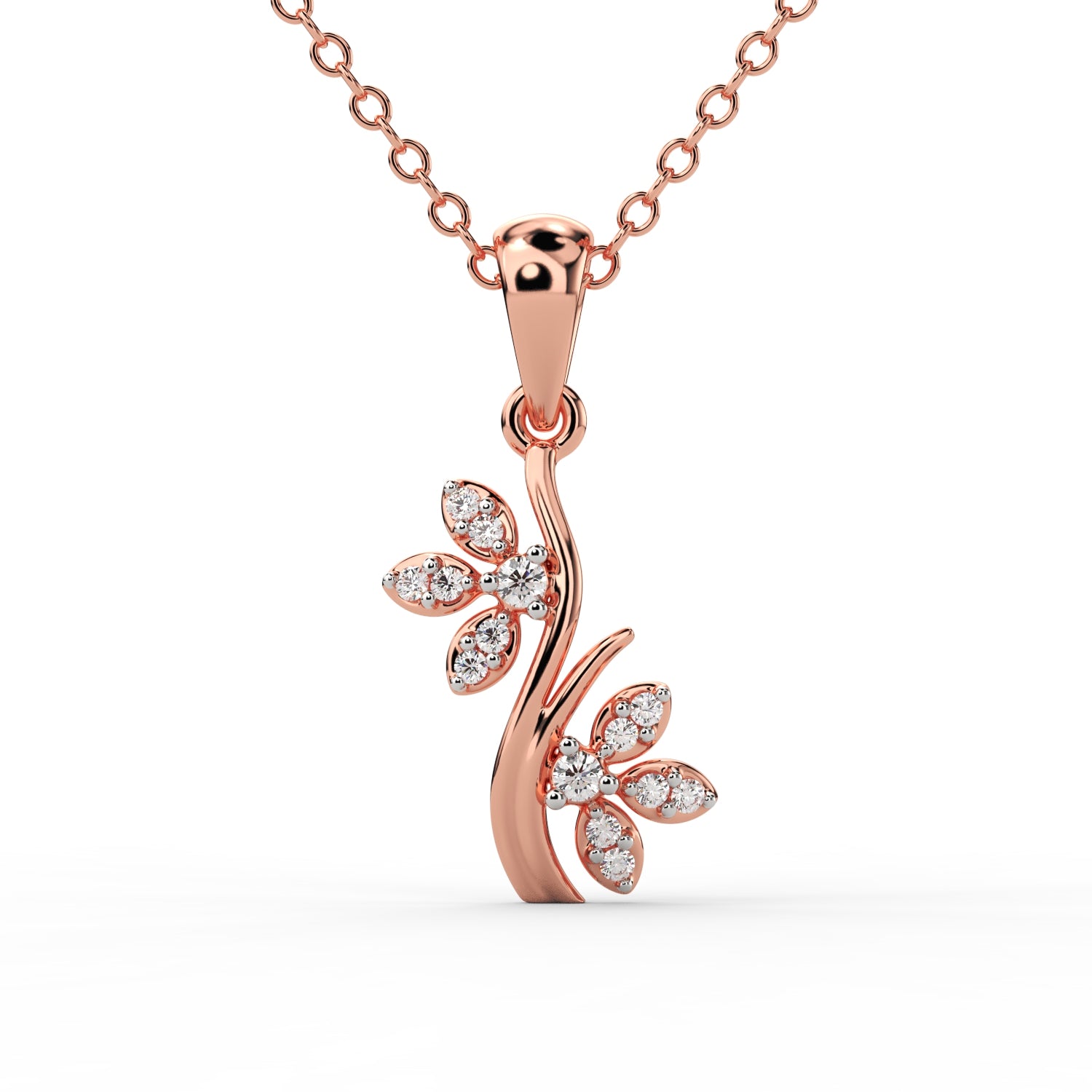 Blossom Elegance Diamond Pendant