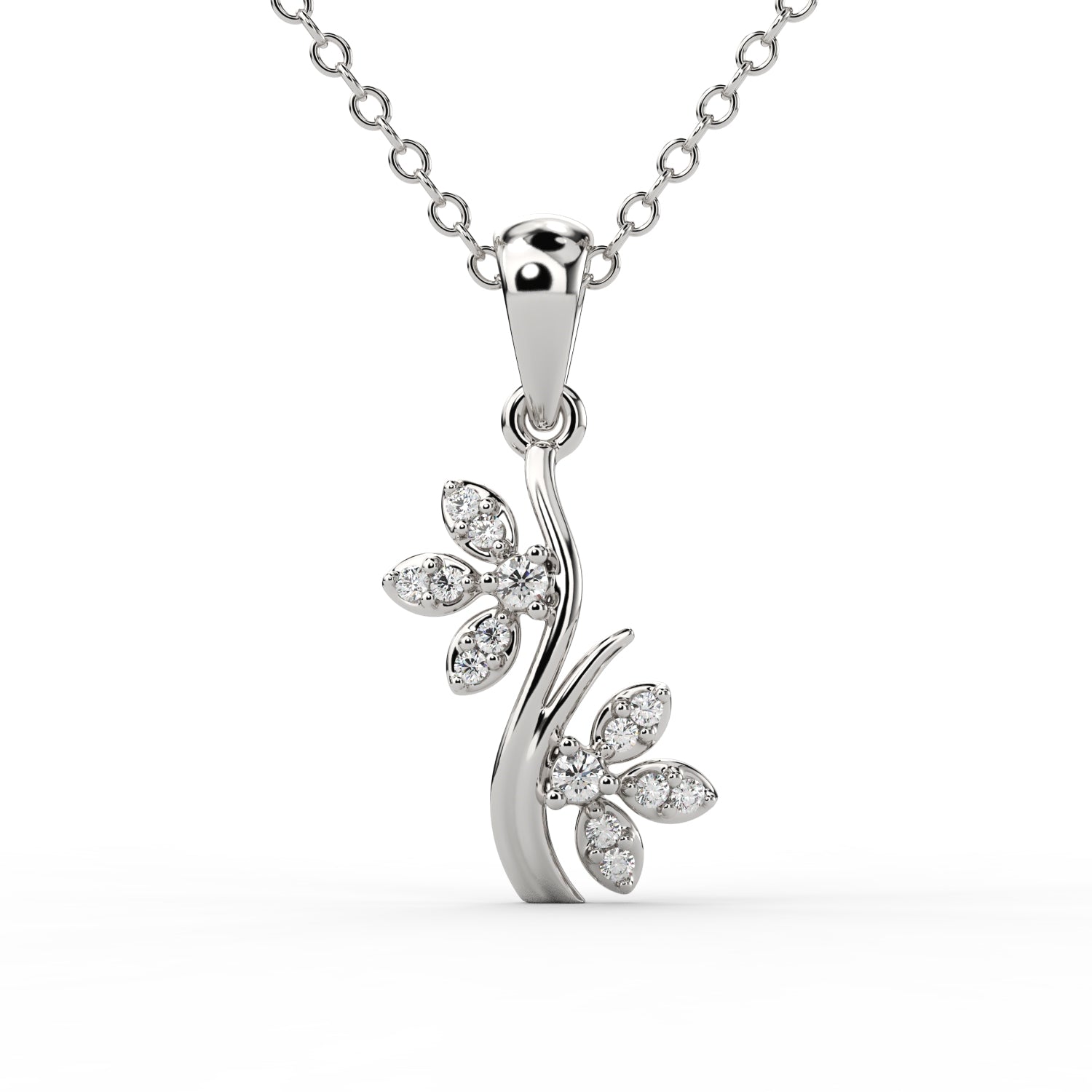 Blossom Elegance Diamond Pendant