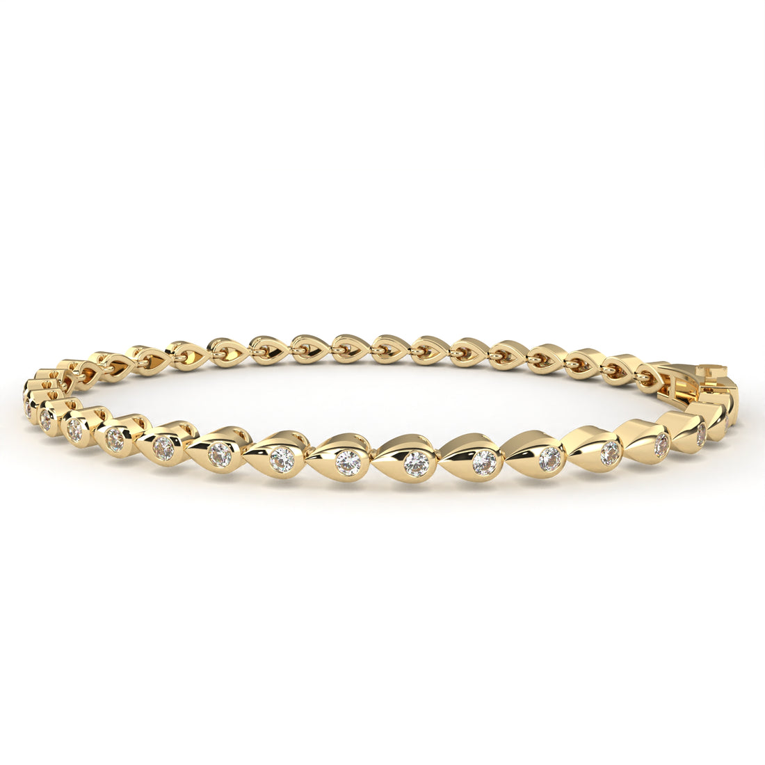 Elegant Teardrop Diamond Bracelet