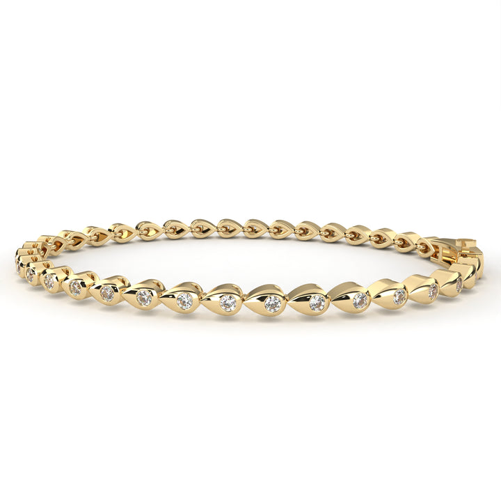 Elegant Teardrop Diamond Bracelet