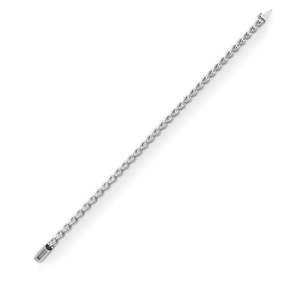 Elegant Teardrop Diamond Bracelet