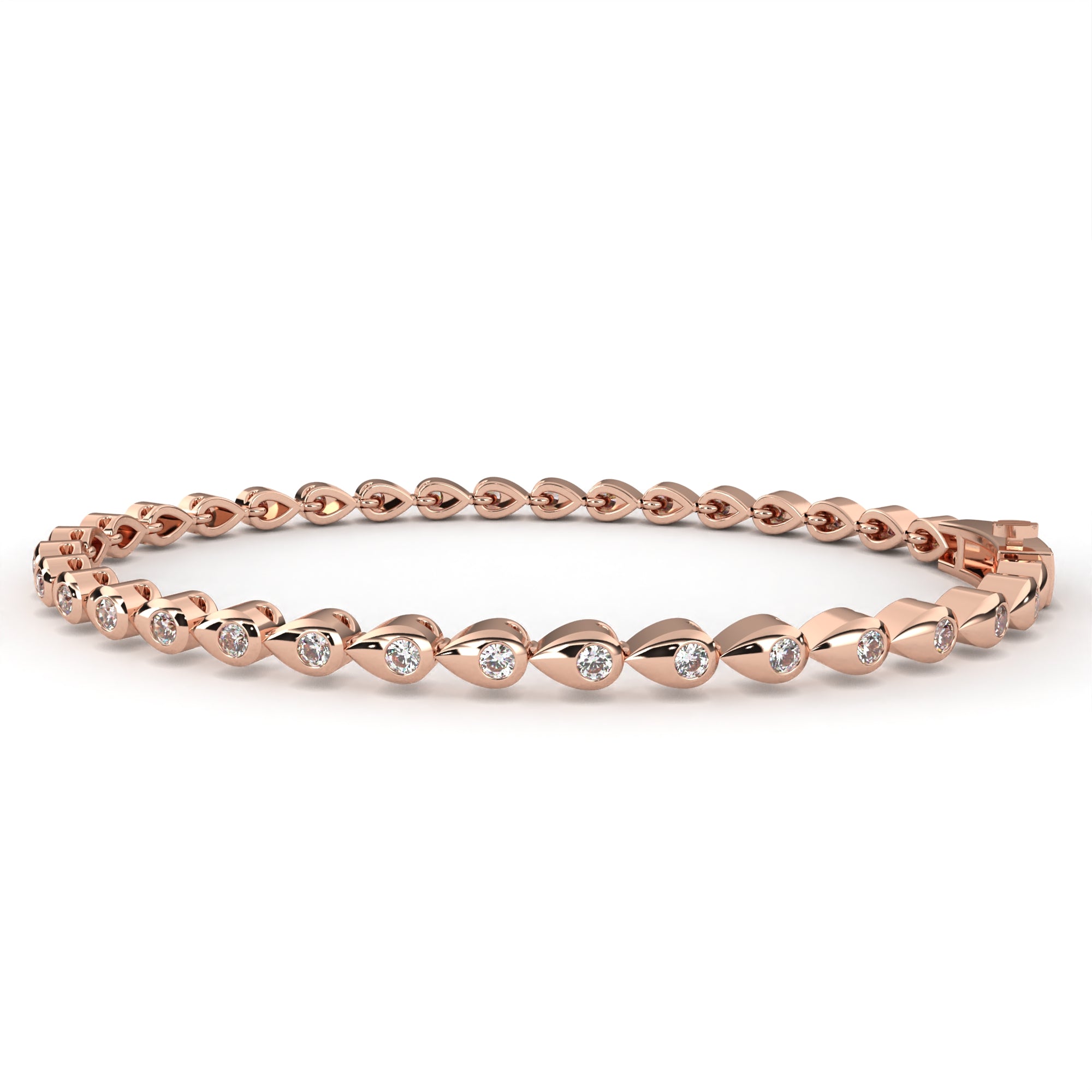 Elegant Teardrop Diamond Bracelet