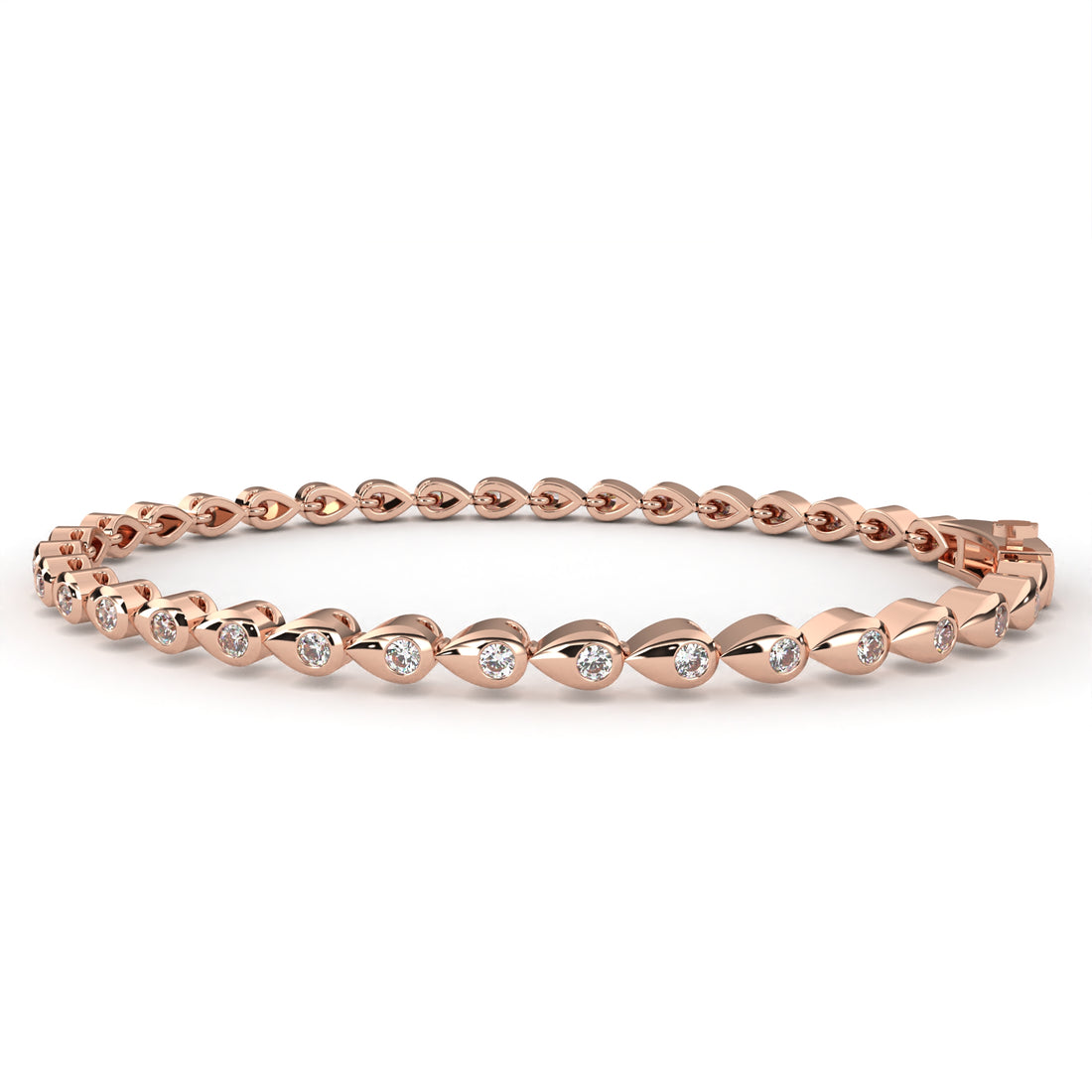 Elegant Teardrop Diamond Bracelet