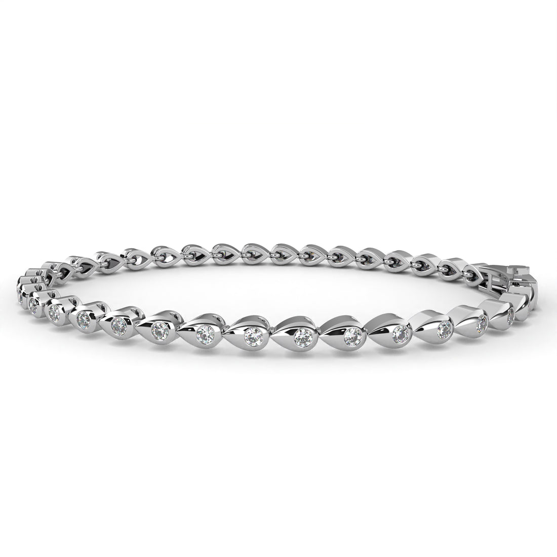 Elegant Teardrop Diamond Bracelet