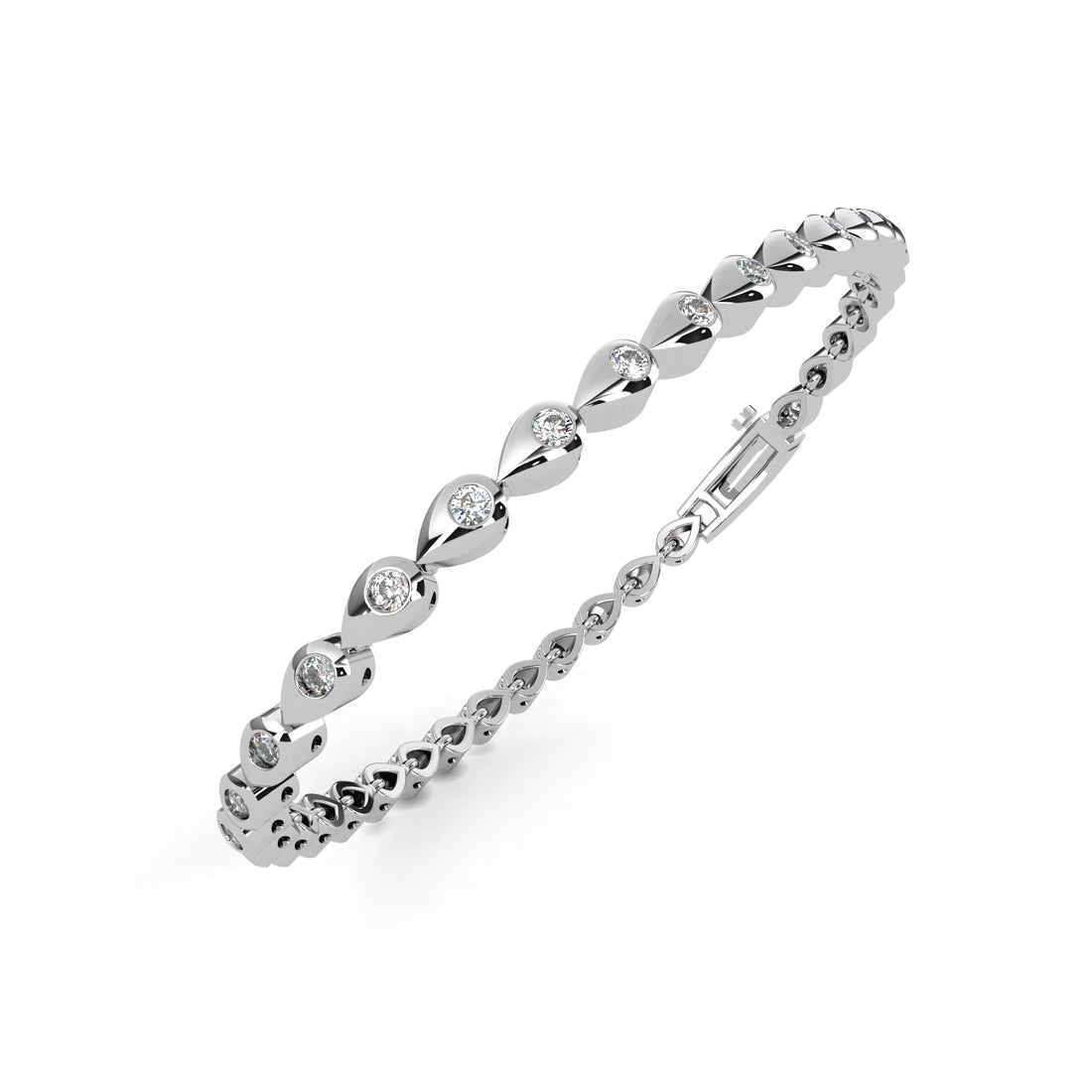 Elegant Teardrop Diamond Bracelet