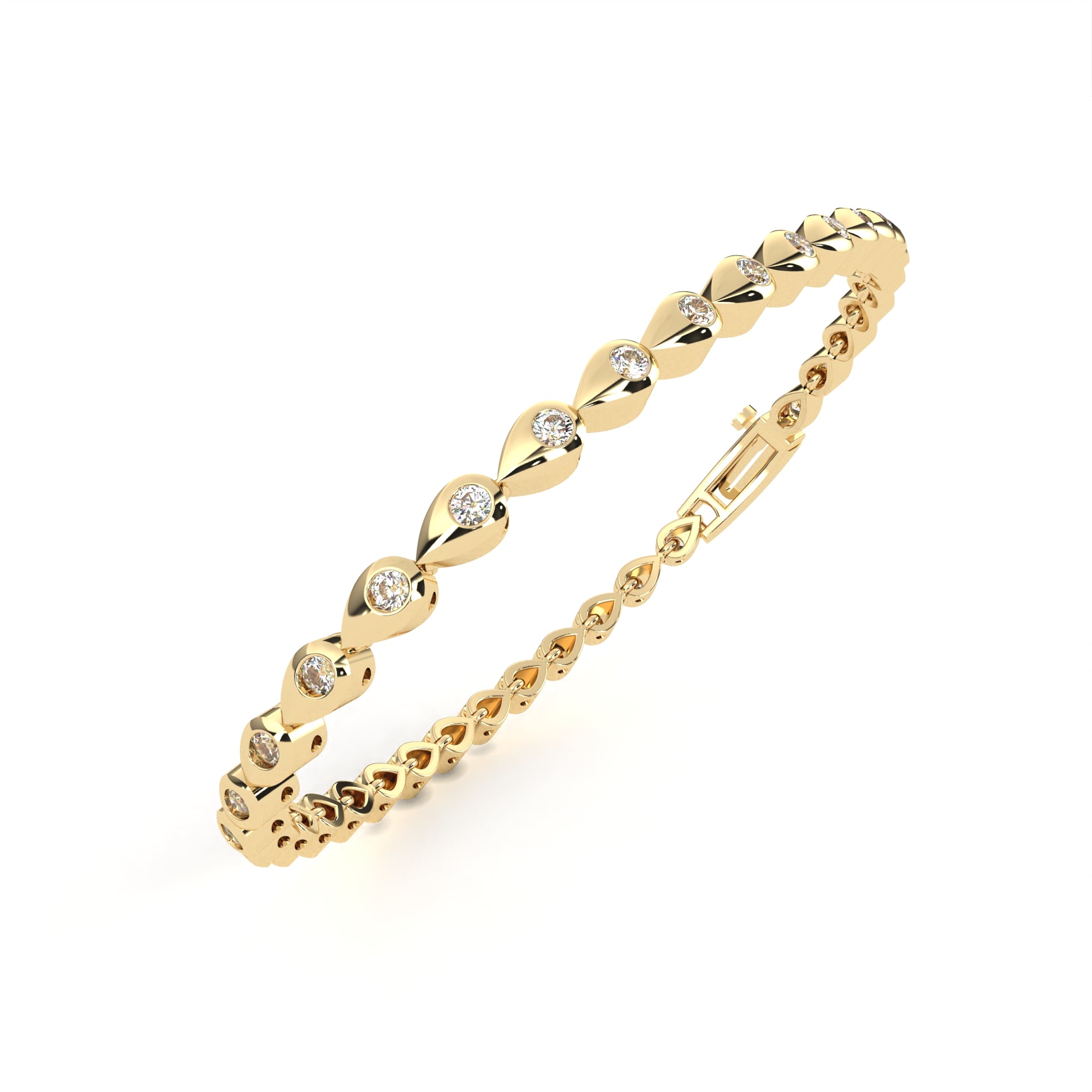 Elegant Teardrop Diamond Bracelet