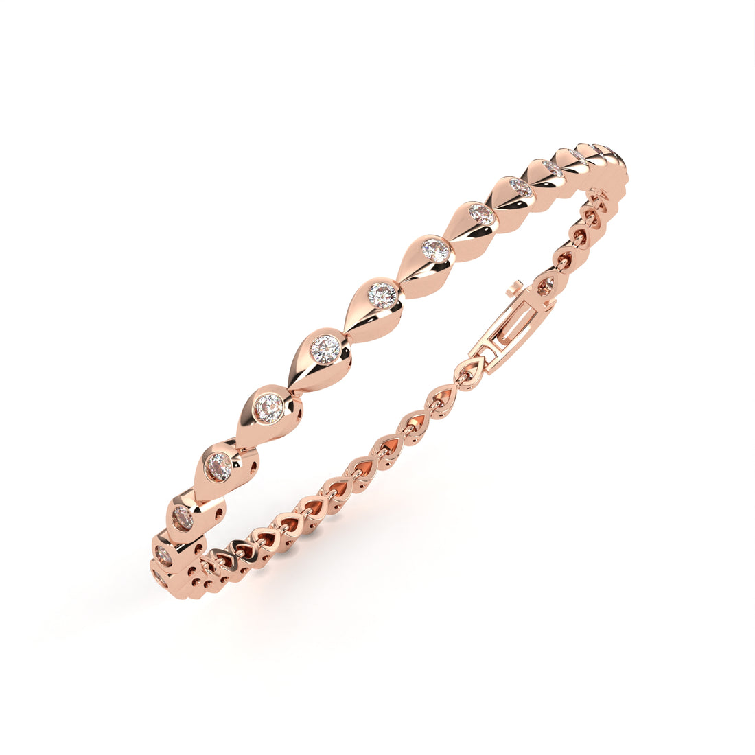 Elegant Teardrop Diamond Bracelet