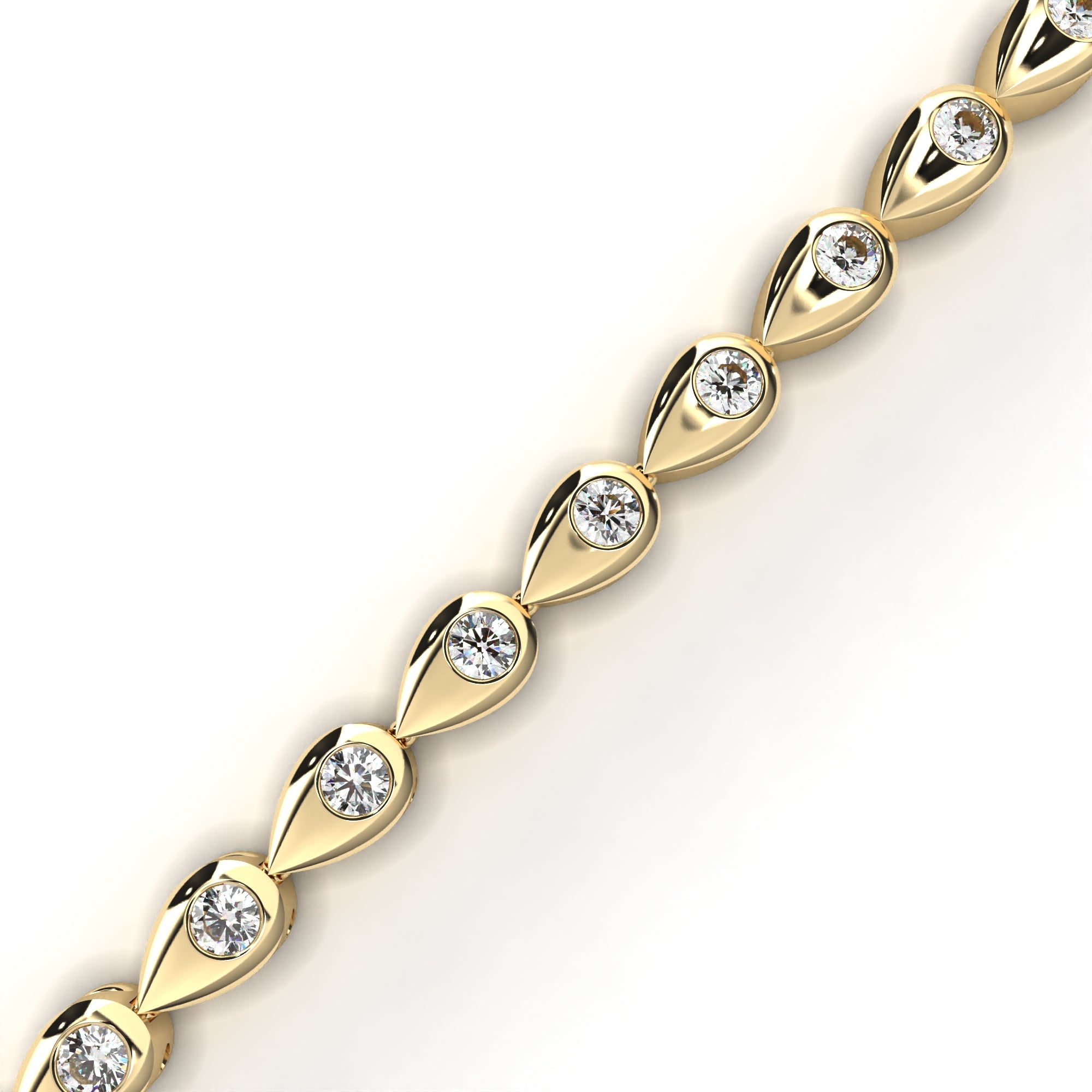 Elegant Teardrop Diamond Bracelet