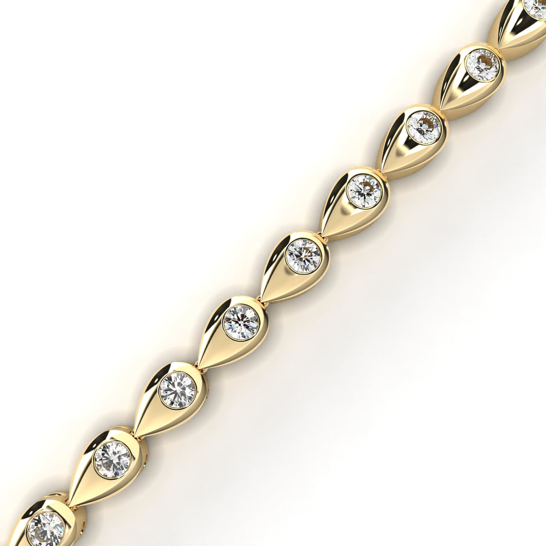 Elegant Teardrop Diamond Bracelet
