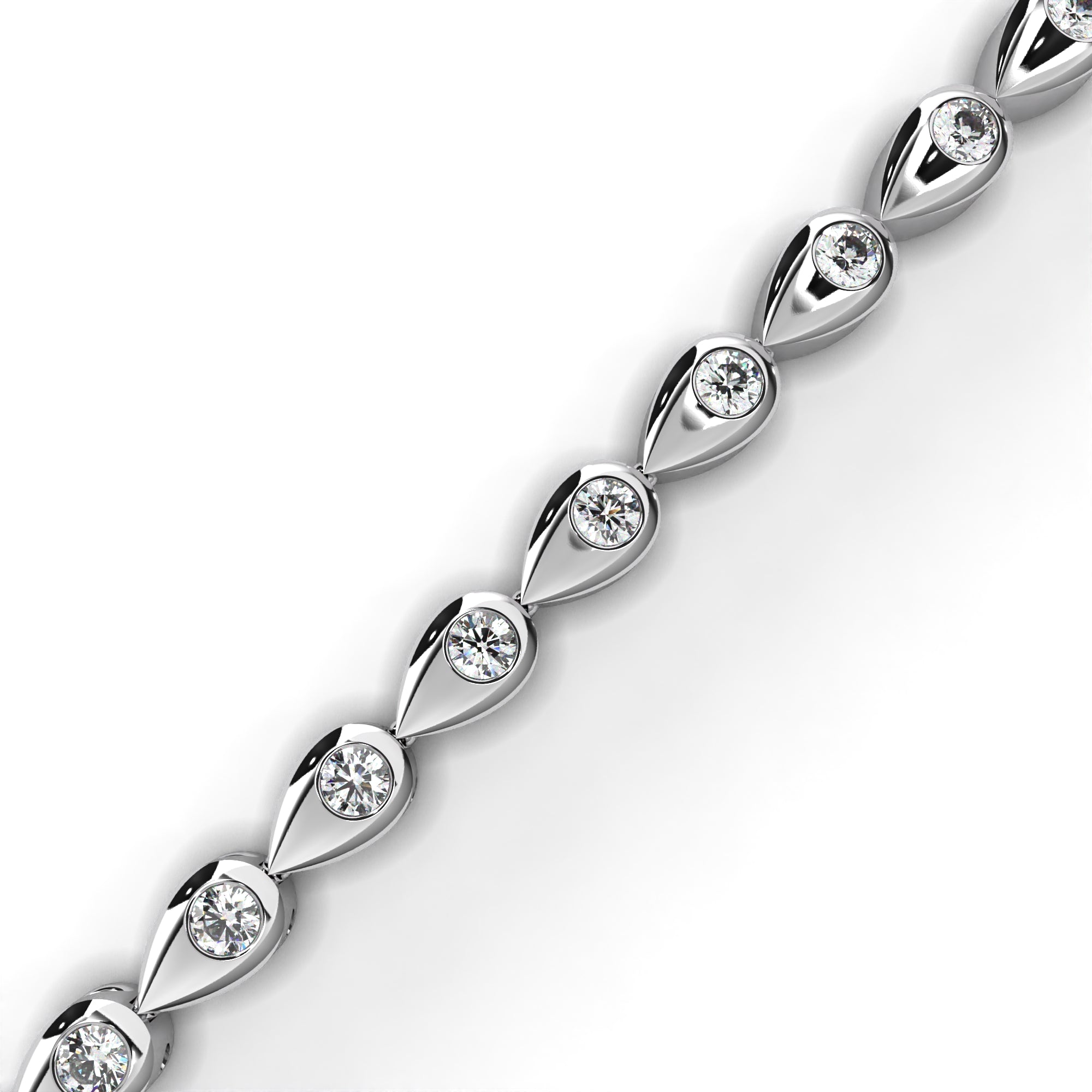 Elegant Teardrop Diamond Bracelet
