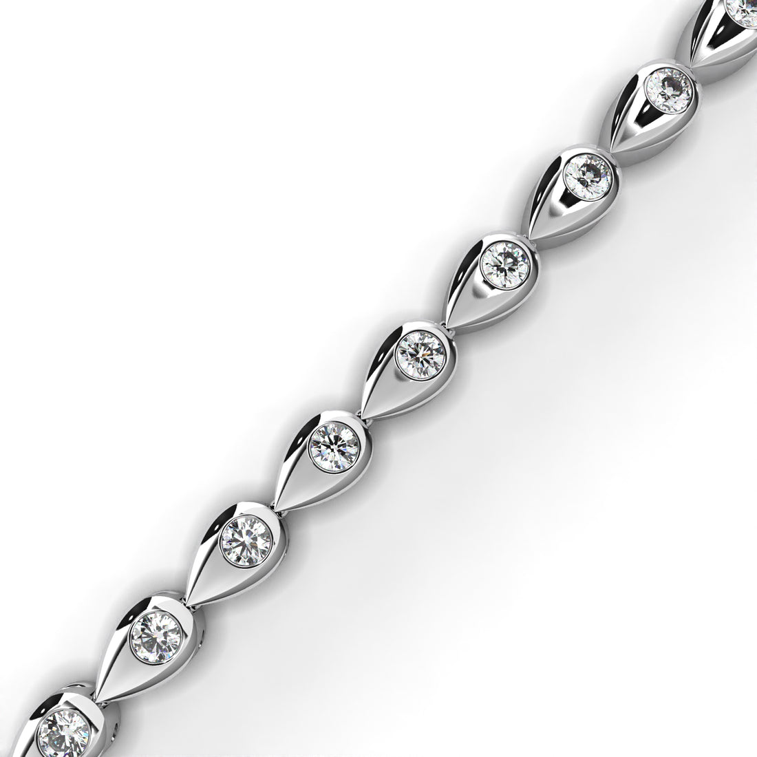 Elegant Teardrop Diamond Bracelet