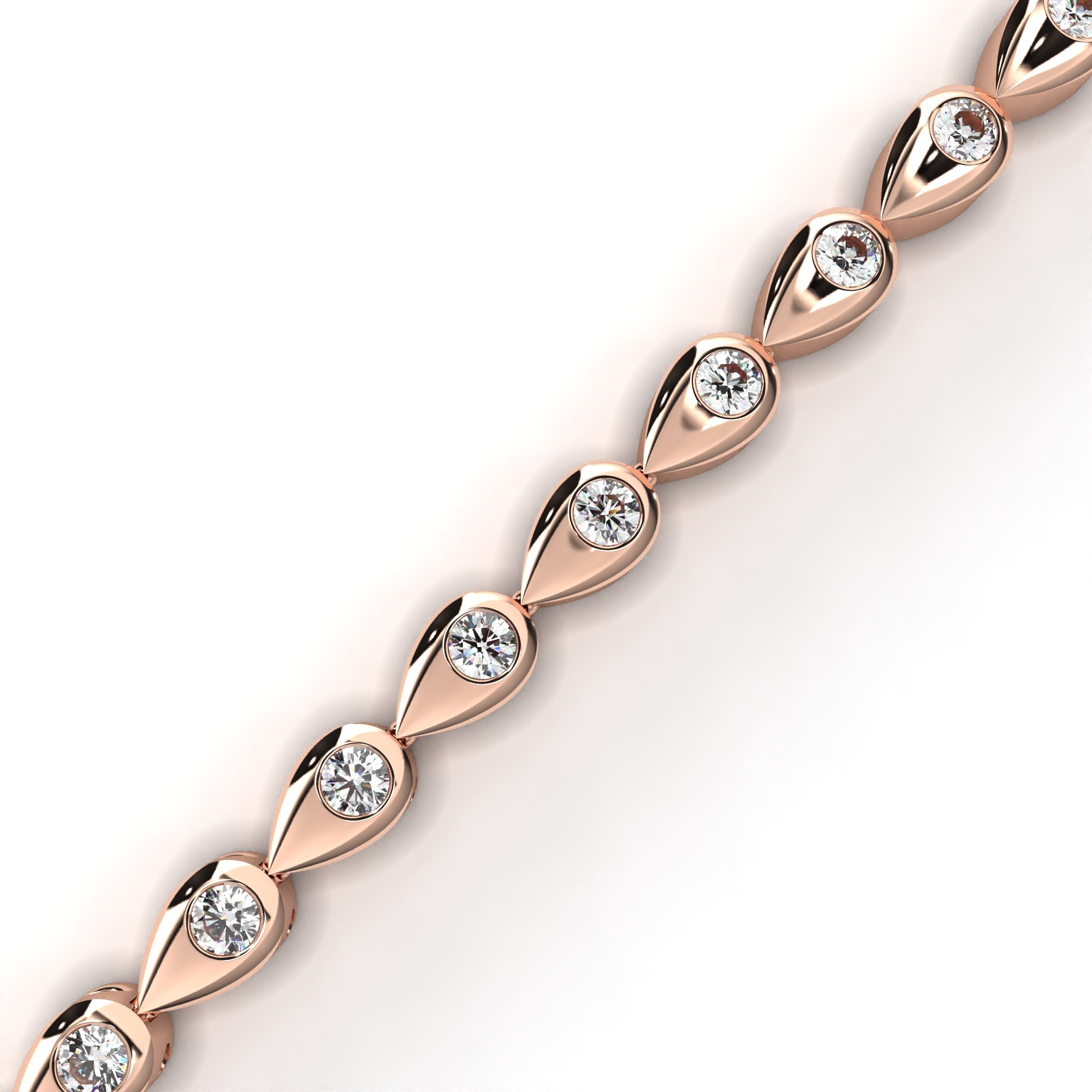 Elegant Teardrop Diamond Bracelet