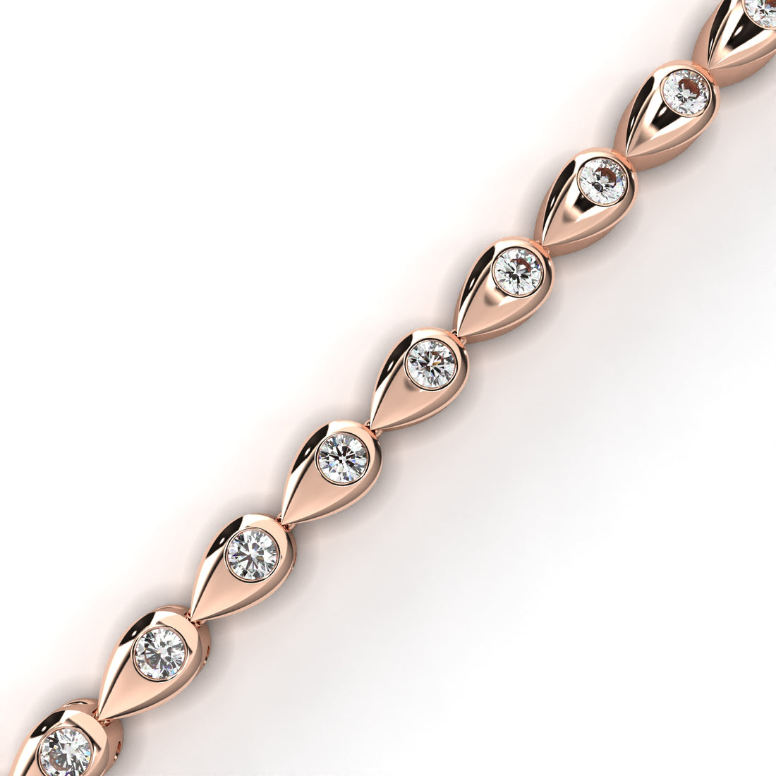 Elegant Teardrop Diamond Bracelet