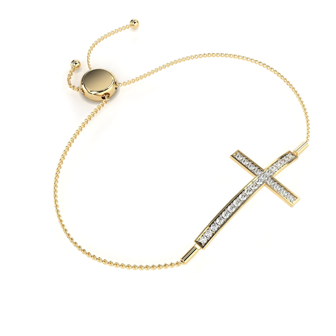 Cross Diamond Adjustable Bracelet