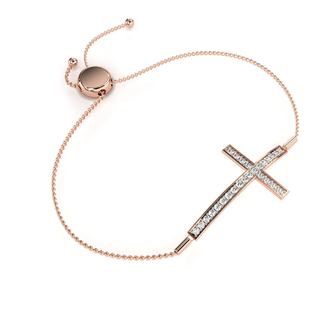 Cross Diamond Adjustable Bracelet