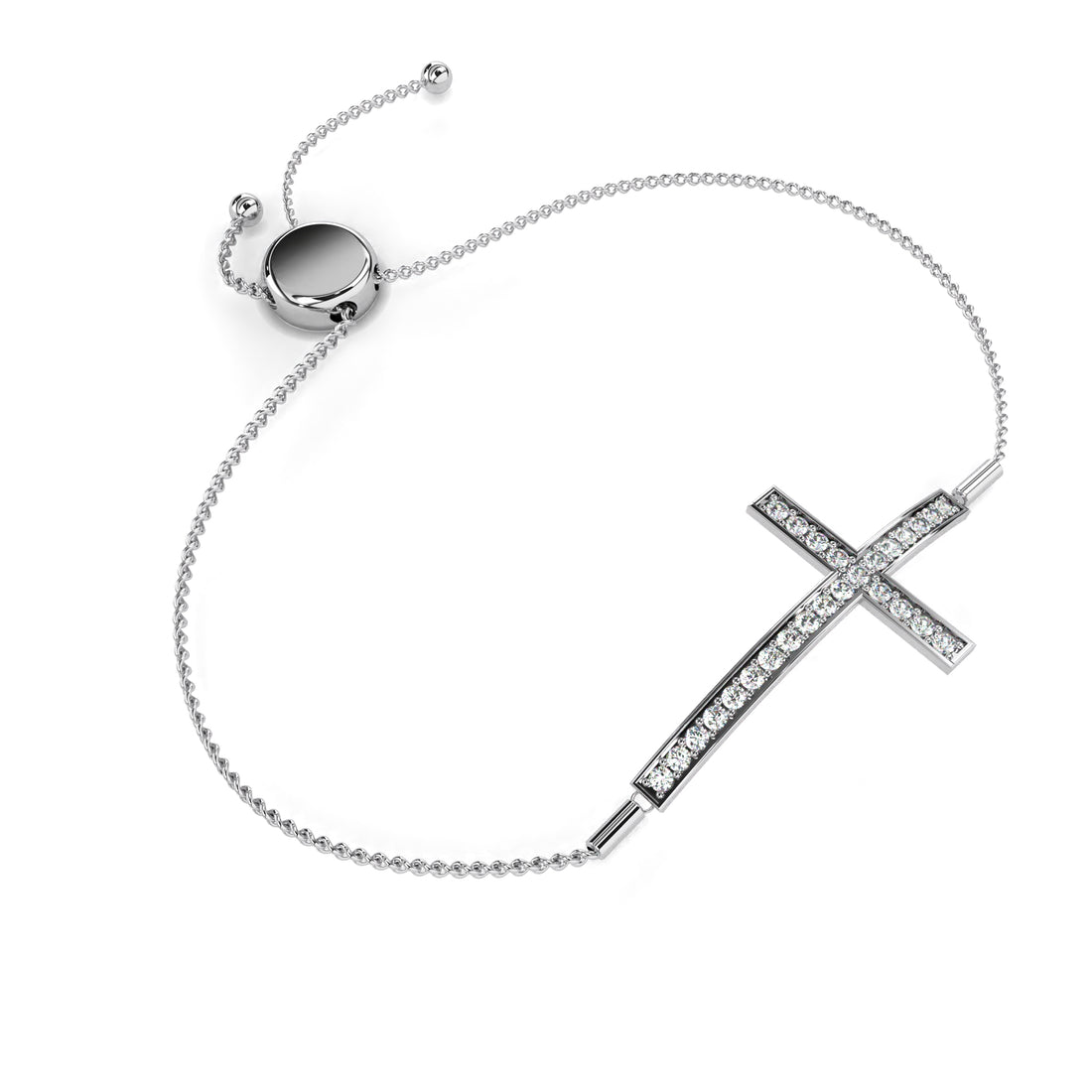 Cross Diamond Adjustable Bracelet